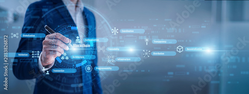Fotografia Developer point of Blockchain concept