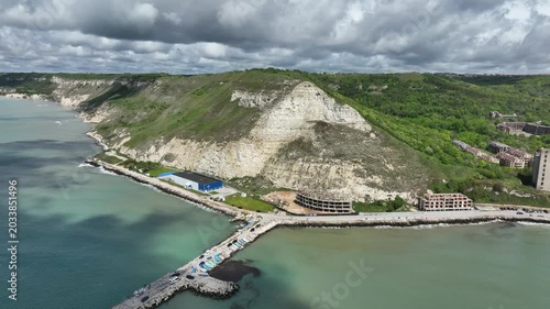 Cape Chirakman and Kavarna Bay,  Kavarna, Bulgaria. Black Sea Shore