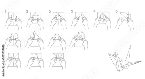 Origami Crane Folding Instructions: Step-by-Step Guide with Hands