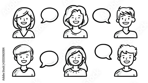 Konstfotografi Diverse Group of People Smiling and Engaging in Animated Conversation in a Casua