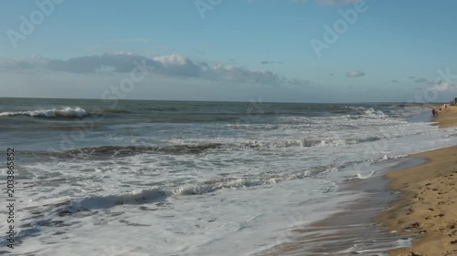 A dirty, murky ocean in Sri Lanka, a symbol of environmental pollution