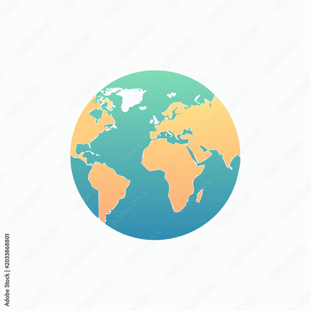 Obraz premium Stylized Globe Illustration