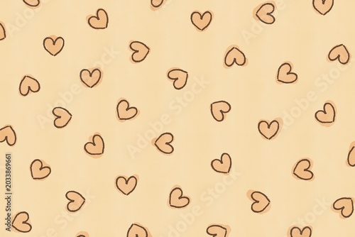 seamless background with coffee hearts