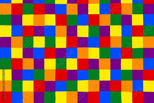 Pride month seamless pattern with colorful squares