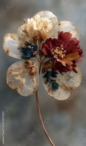 flower in the rain