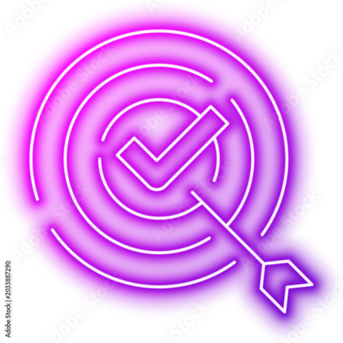 Konstfotografi Target with check mark and arrow symbolizing accuracy and success