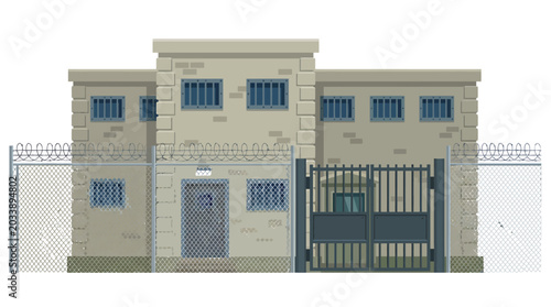 Quadro em tela Secure State Psychiatric Ward Hospital Building