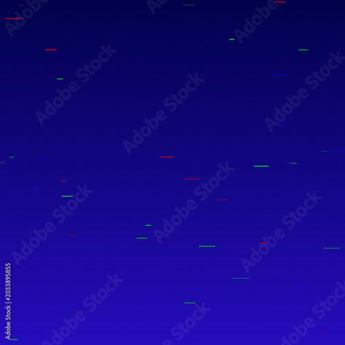 Abstract digital glitch background with colorful neon lines on dark blue gradient
