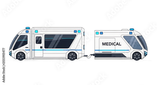 Advanced modular healthcare service vehicle concept