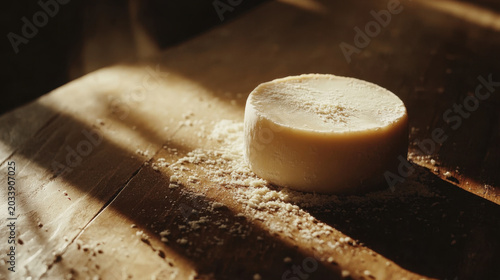 Close-up of Cheese in Sunlight