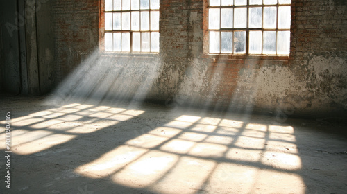 Sunlight and Shadows in an Abandoned Factory