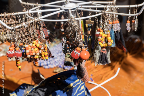 Tableau sur toile Keychain handicrafts made primarily from Sumba woven  fabric are growing in numb