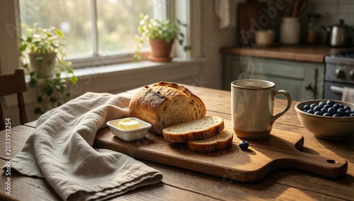 Farmhouse Breakfast Scene