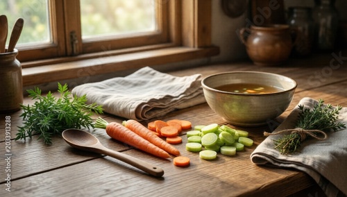 Rustic Soup Preparation