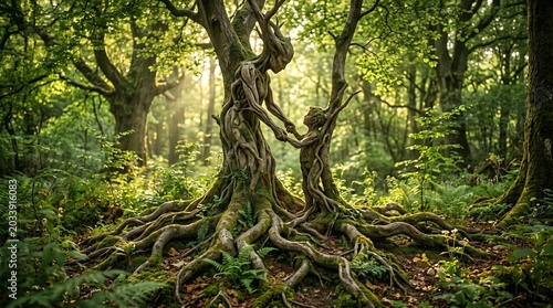 Tree Shaped Parent and Child Growth Concept