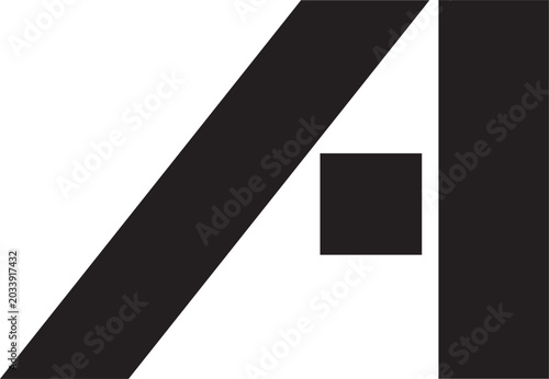 Letter A Logo with House Icon Minimalist