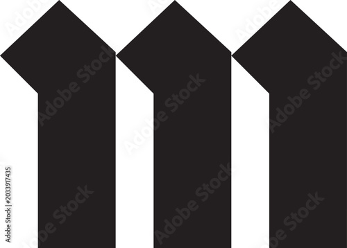 Abstract Letter M Logo with Building 