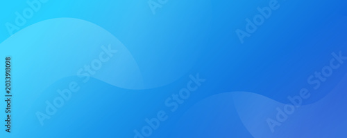Blue minimal banner with gradient shapes