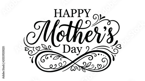 Bilde på lerret Elegant Calligraphy Greeting for a Special Maternal Appreciation Day Celebration