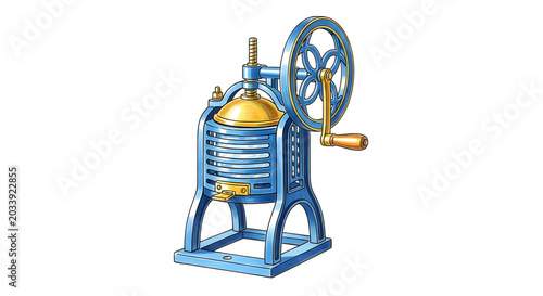 Vintage manual ice shaver machine for traditional desserts