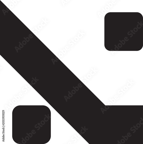 Abstract Letter N Logo with Connecting Elements
