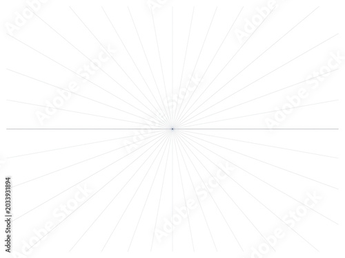 Konstfotografi Blank two-point perspective grid isolated on white background