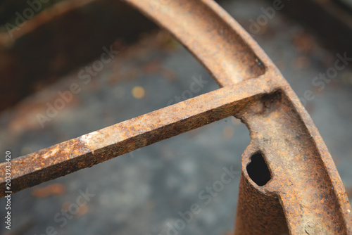 Konstfotografi Detail of dirty and rusty iron.
