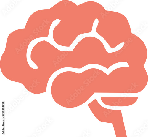 Brain Mind Intelligence Cognitive Icon Flat Vector