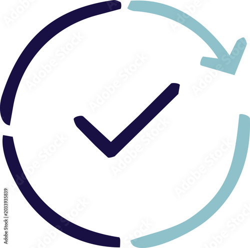 Check Circle Complete Approved Task Icon Flat Vector