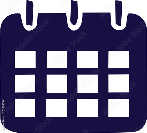 Calendar Schedule Planner Management Icon Flat Vector