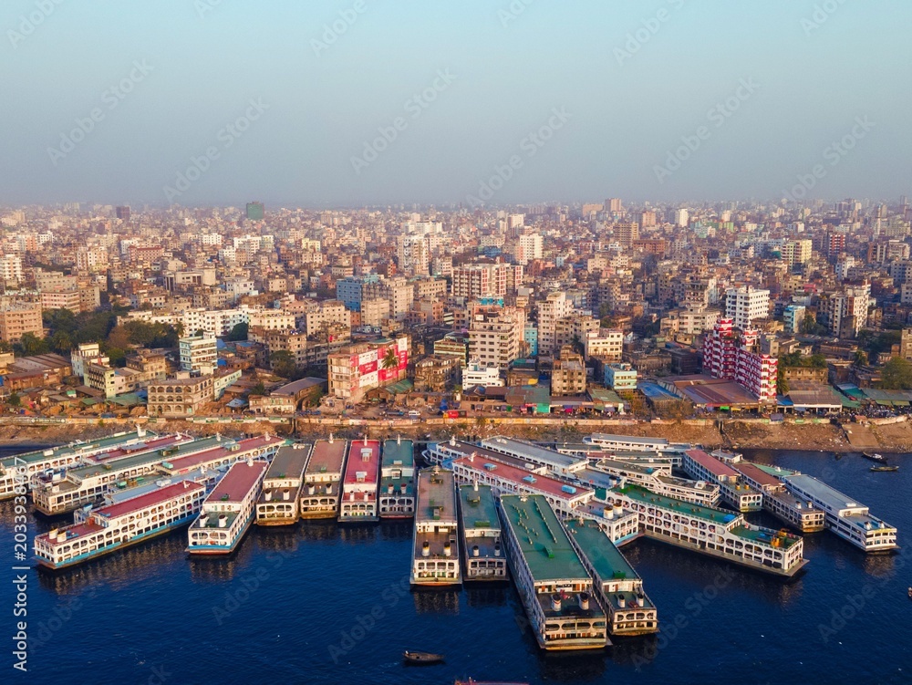 Obraz premium aerial view of the city