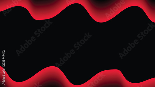 Photos Abstract red glowing gradient wave curves with smooth flowing undulating motion