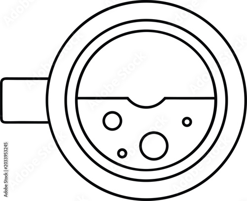 americano line art vector illustration on transparent background