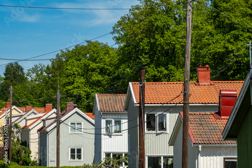 Canvas Print Stockholm, Sweden  Residential houses in the upscale Bromma district