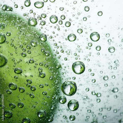 green water drops