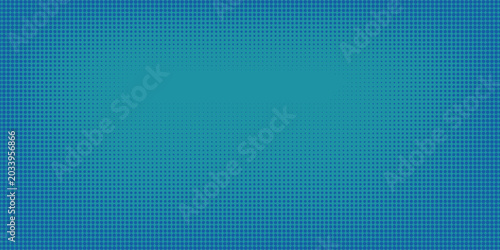 Foto Transparent blue color halftone vector gradient staggered dots pattern white background
