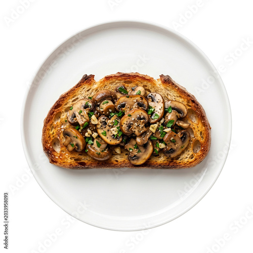 Sautéed mushrooms on toasted sourdough