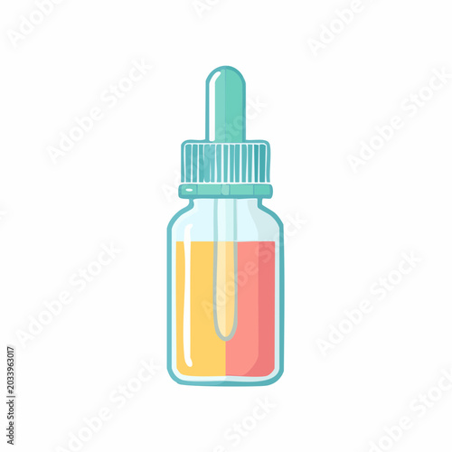 Dropper Bottle with Colorful Liquid