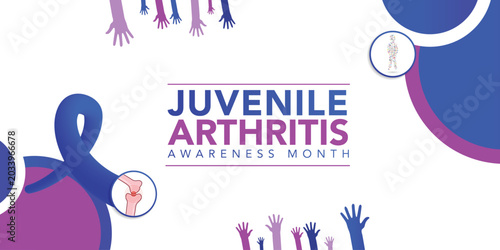 Bild auf Leinwand Juvenile Arthritis awareness month is observed every year in July