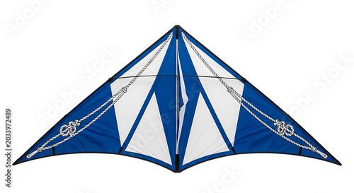 Colorful Diamond Kite Flying High in the Sky