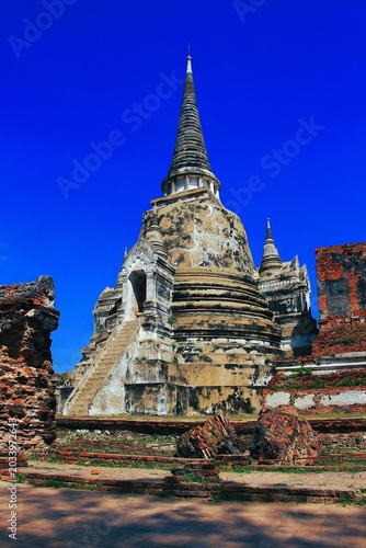 Three Ancient Buddhist Chedis at Wat Phra Si Sanphet, Ayutthaya Historical Park Thailand