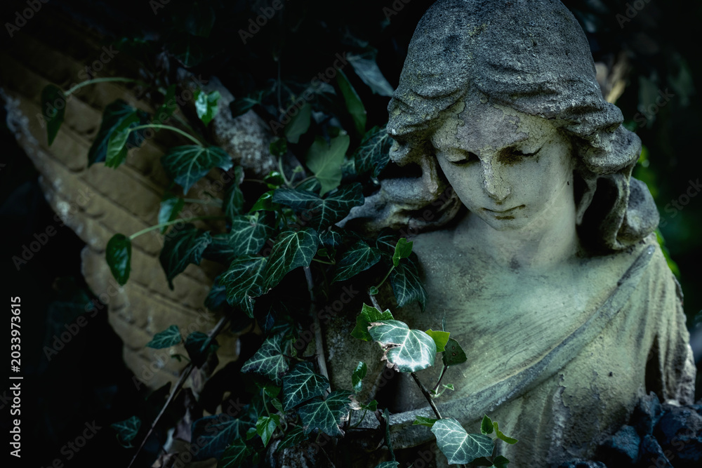 Obraz premium Angel of death as a symbol of pain, loss and eternal peace.