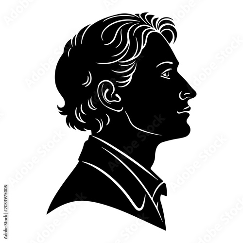 man silhouette black vector icon style