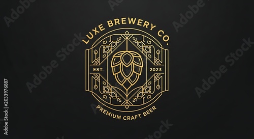 Elegant brewery emblem