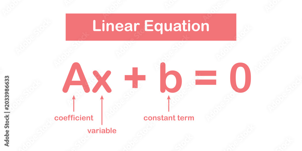 Obraz premium Linear Equation in One Variable in Mathematics.