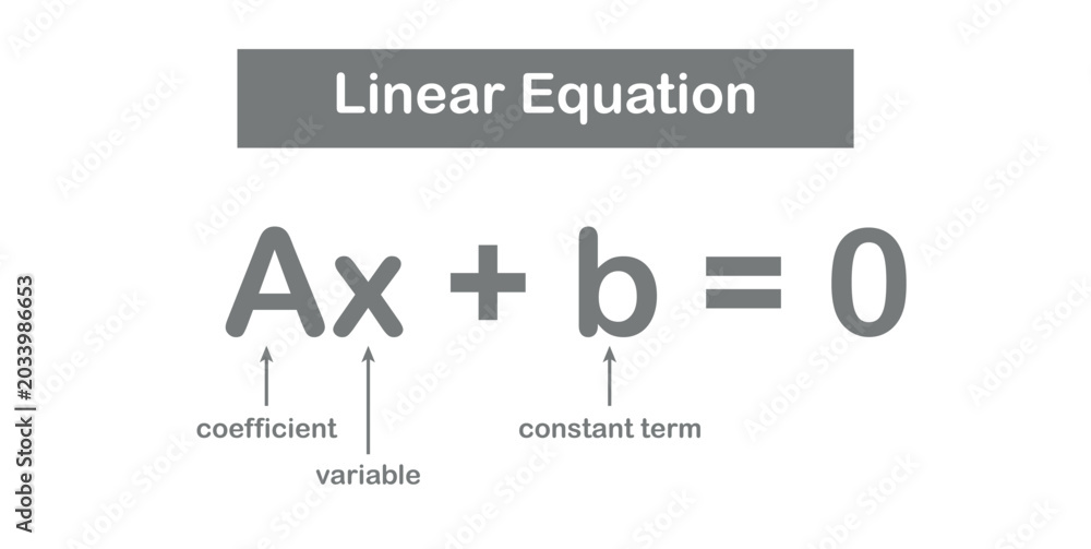 Obraz premium Linear Equation in One Variable in Mathematics.