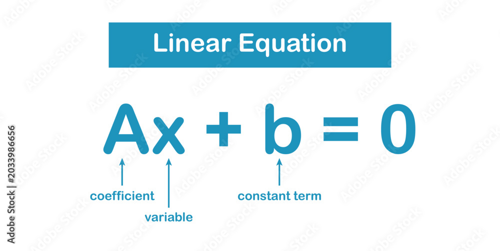 Obraz premium Linear Equation in One Variable in Mathematics.
