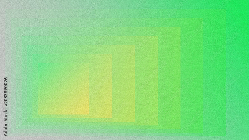 Fototapeta premium Soft green-yellow gradient abstract background with layered transparent rectangles and grainy texture. Modern, rhythmic geometric design for digital projects.