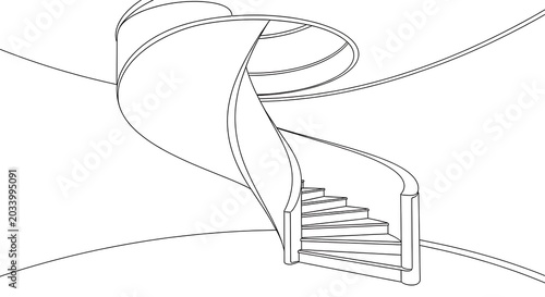 Spiral staircase outline