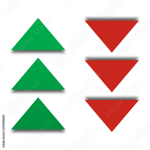 Red green up down arrow icon